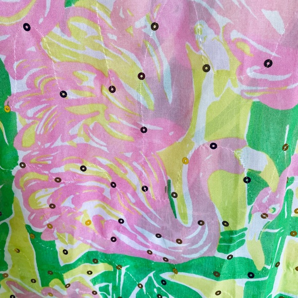 NWT LILLY PULITZER 20th Anniversary Target Collection Sequin FLAMINGO SCARF O/S - Picture 10 of 13